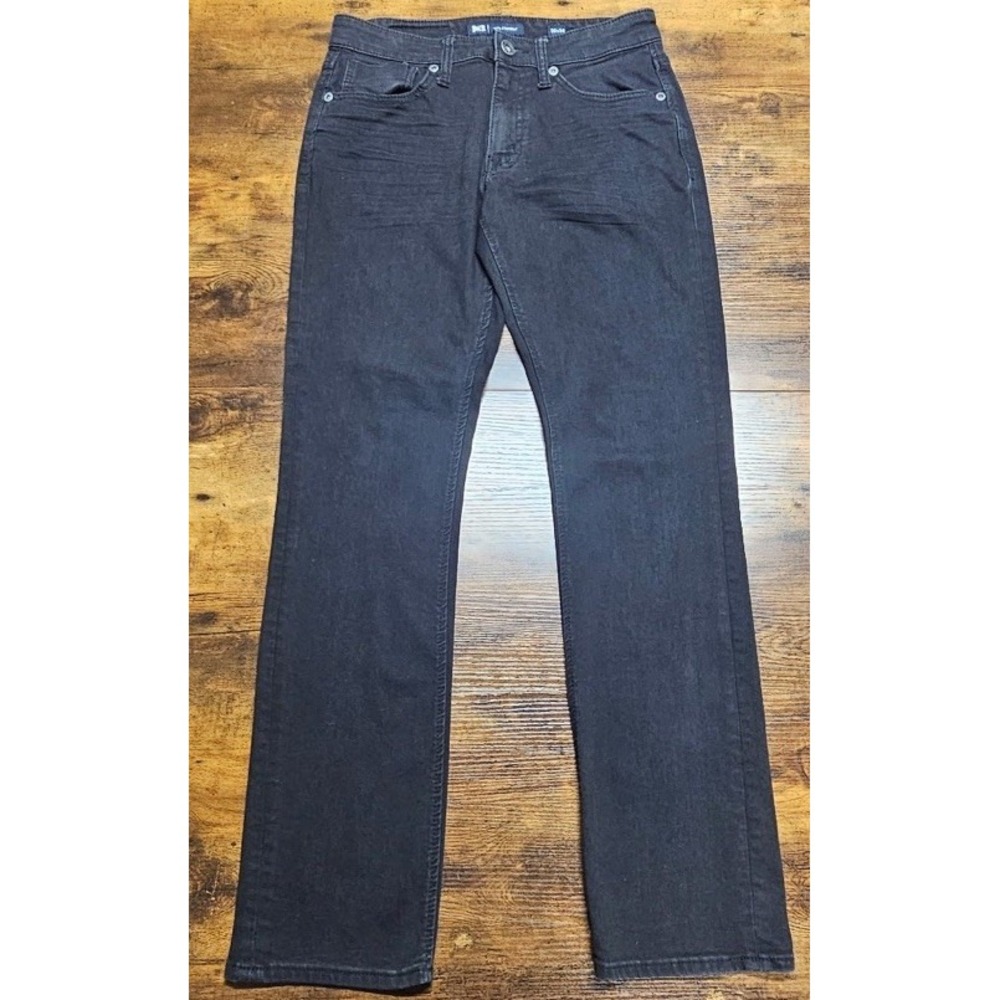 BKE Jeans Men's 30x33 Black Jake Straight Mid Rise Dark Wash Stretch Denim